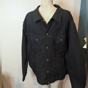 Dakota trucker black denim Jean jacket big & tall 3XL